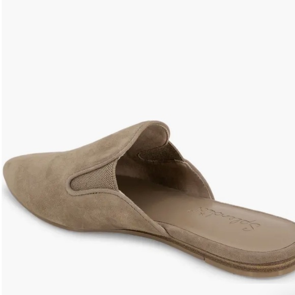 Splendid Taupe Liza Slide Suede Mules color Ermine size 8 - Picture 2 of 8